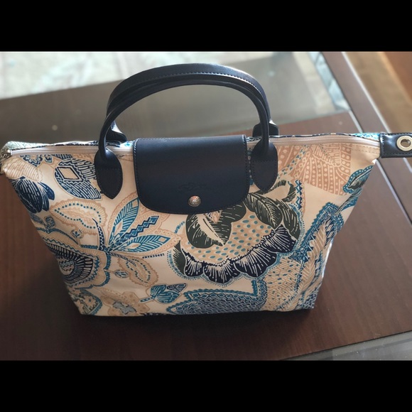 longchamp floral tote